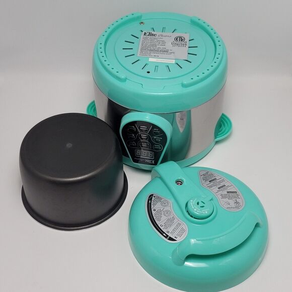 Elite Bistro By Maxi Matic EPC-202T 8 Qt Electric Pressure Cooker Turquoise Blue - Picture 5 of 16